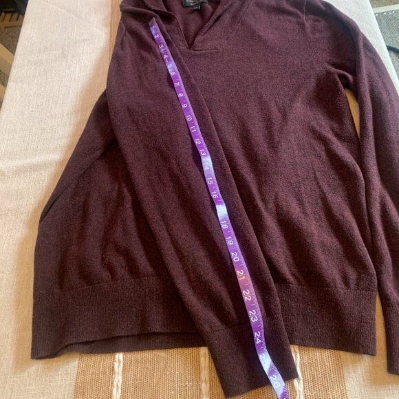 Banana Republic Men's Premium Luxe Yarn Shawl Collar Sweater - Maroon - Size L - Picture 4 of 6